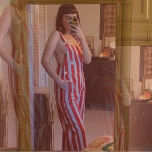 Big Bud Press Striped Red and White overalls size XXS